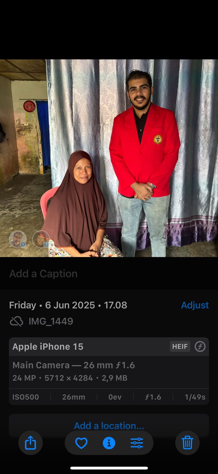Kunjungan Ke-5 Ibu Rostina oleh Kelompok 7 di Semester 6 (JUMAT 6 JUN 2025)